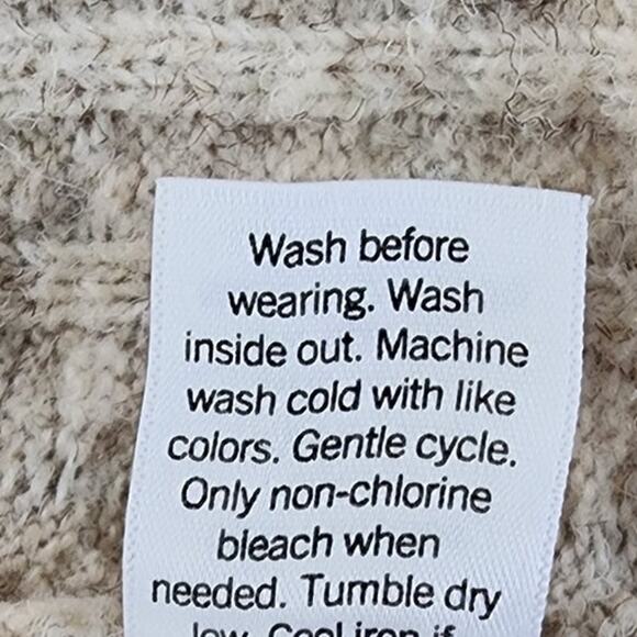 Croft & Barrow Tan Cable Knit Long Sleeve Lightweight Cardigan Women Size Small - Picture 14 of 14